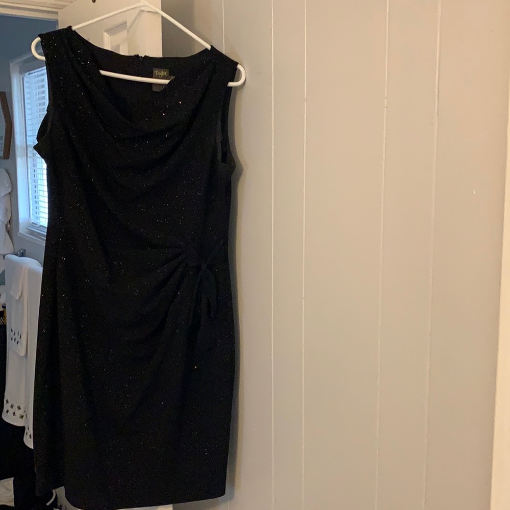 Taylor Black w/ gold flecks cocktail dress sz12